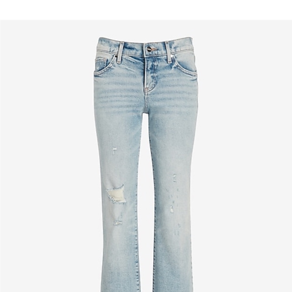 NWOT Express Low rise boot cut jeans light wash size 12 short
